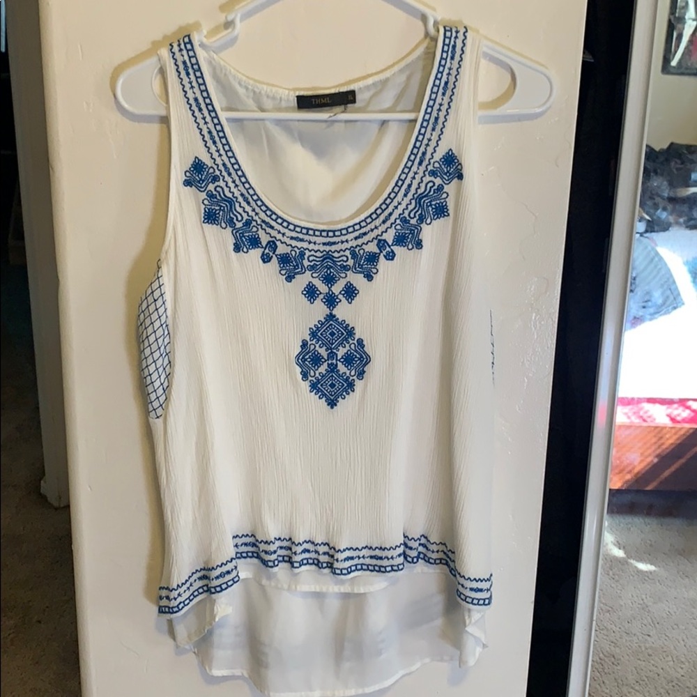Embroidered tank top